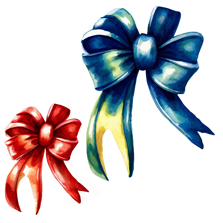 Watercolor Red Bow Png 22 PNG Image