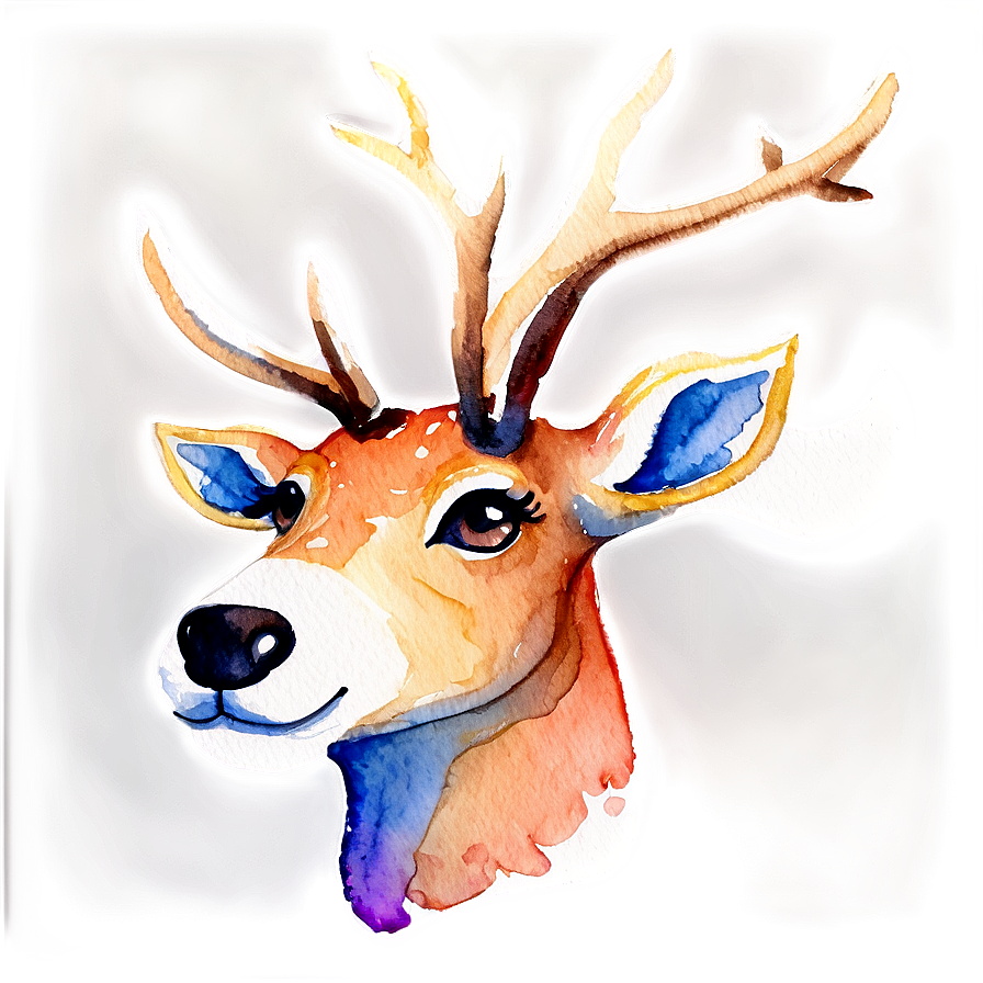 Watercolor Reindeer Png Fpc5 PNG Image