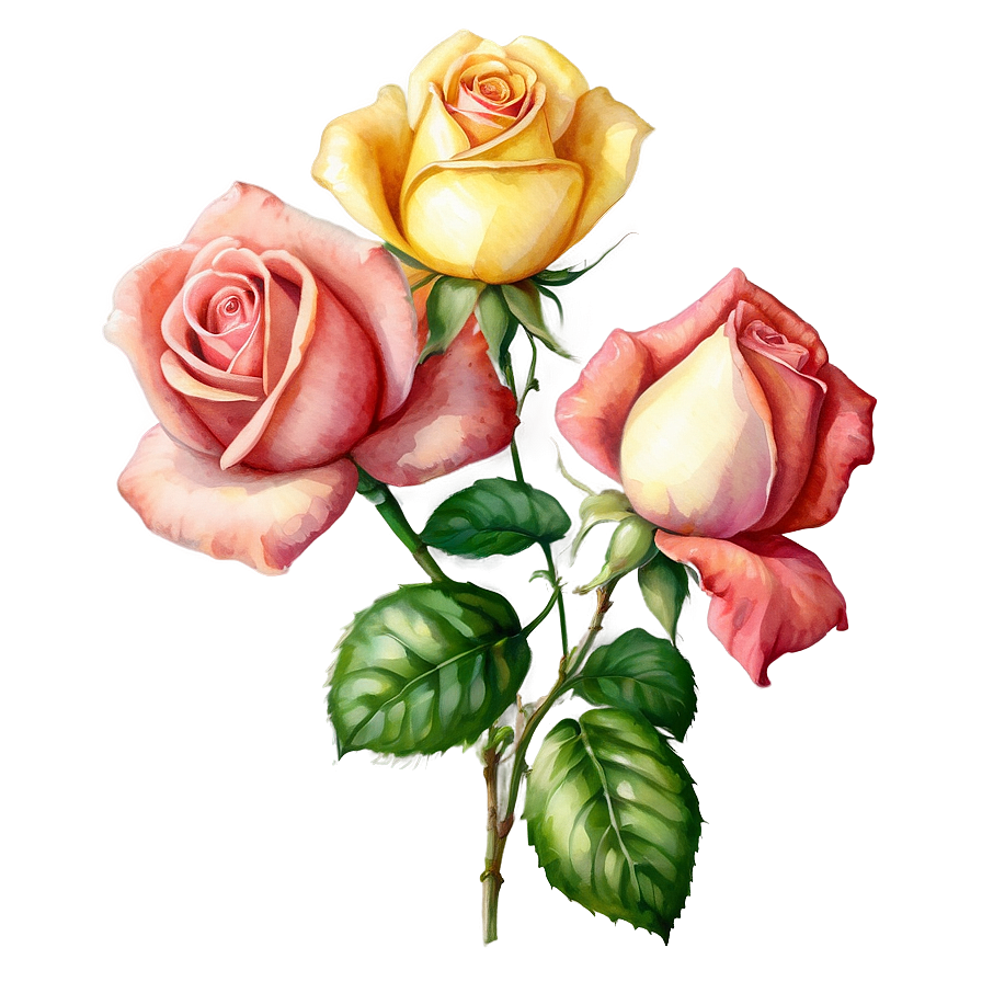 Watercolor Rose Beauty Png 95 PNG Image