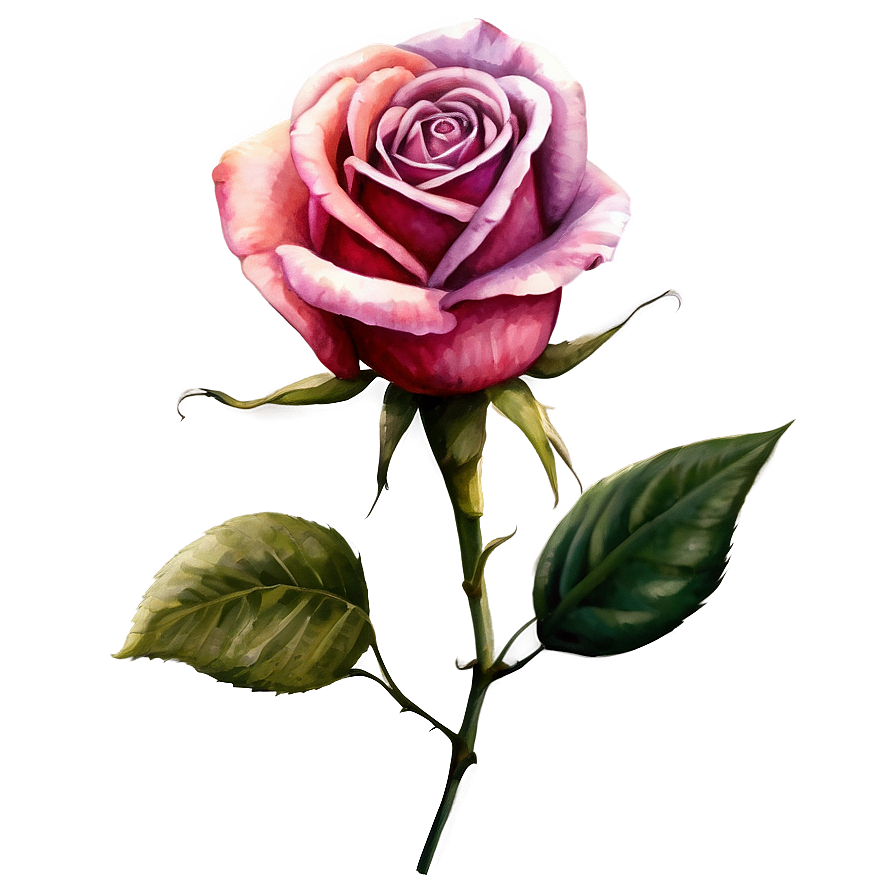 Watercolor Roses Art Png Uee18 PNG Image