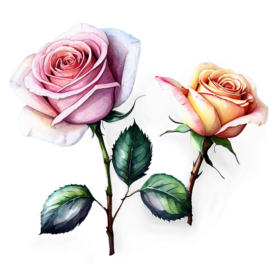 Watercolor Roses Collection Png Bbt66 PNG Image