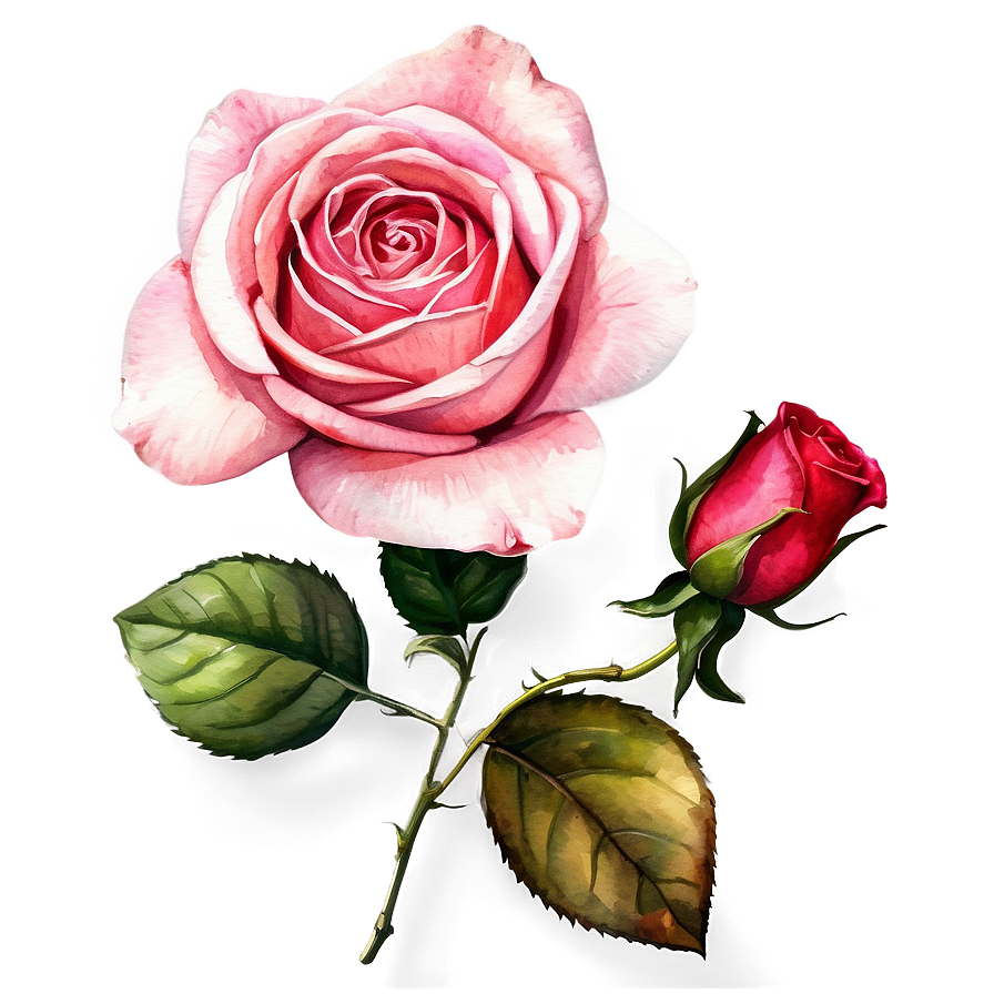 Watercolor Roses Collection Png Dnt PNG Image