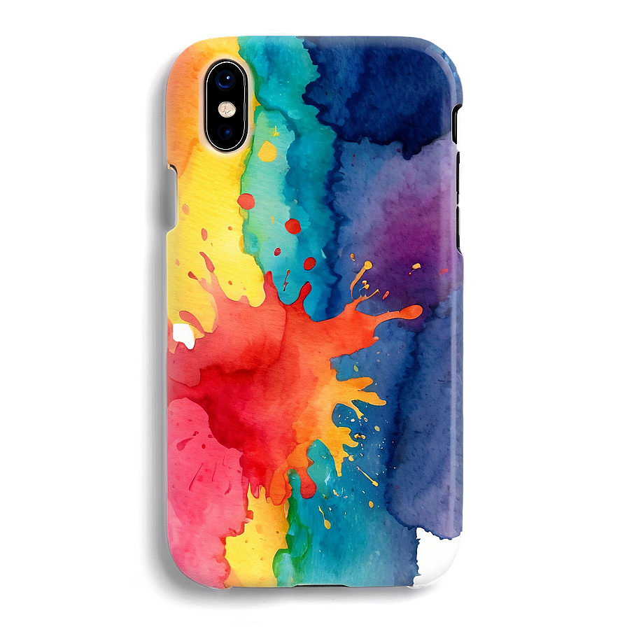 Watercolor Splash Phone Case Png Sfo3 PNG Image