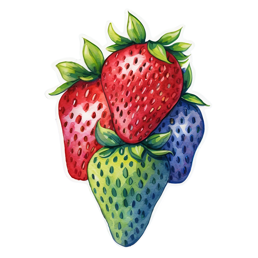 Watercolor Strawberry Png Agh28 PNG Image