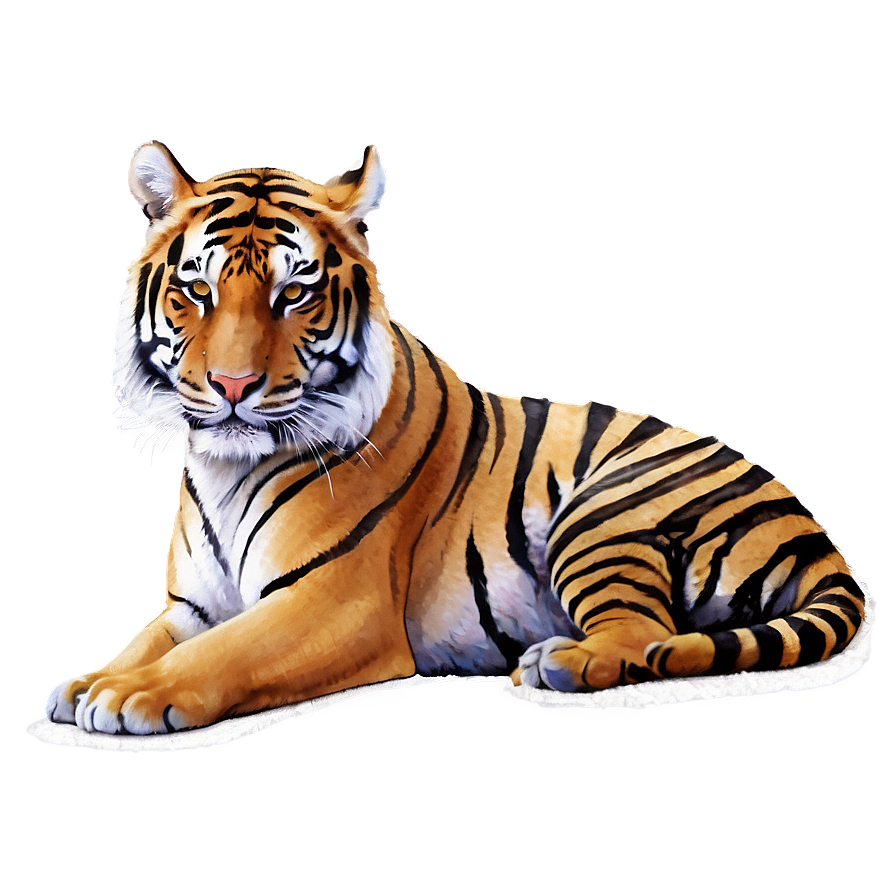 Watercolor Tiger Png 13 PNG Image