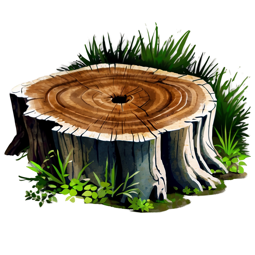 Watercolor Tree Stump Png 10 PNG Image