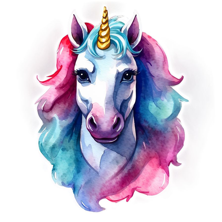 Watercolor Unicorn Png Ill PNG Image