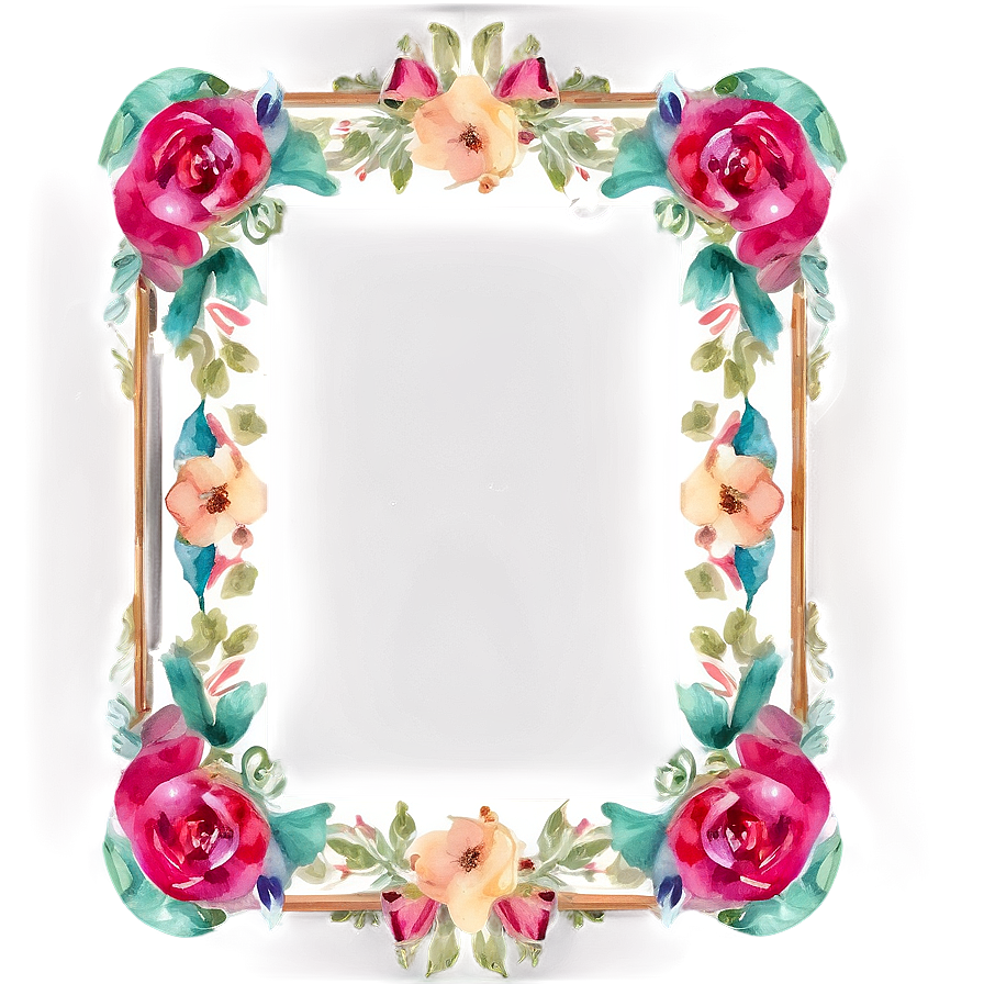 Watercolor Wedding Frame Png 06262024 PNG Image