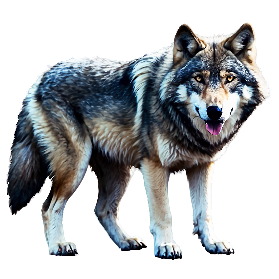 Watercolor Wolf Painting Png Sqm95 PNG Image