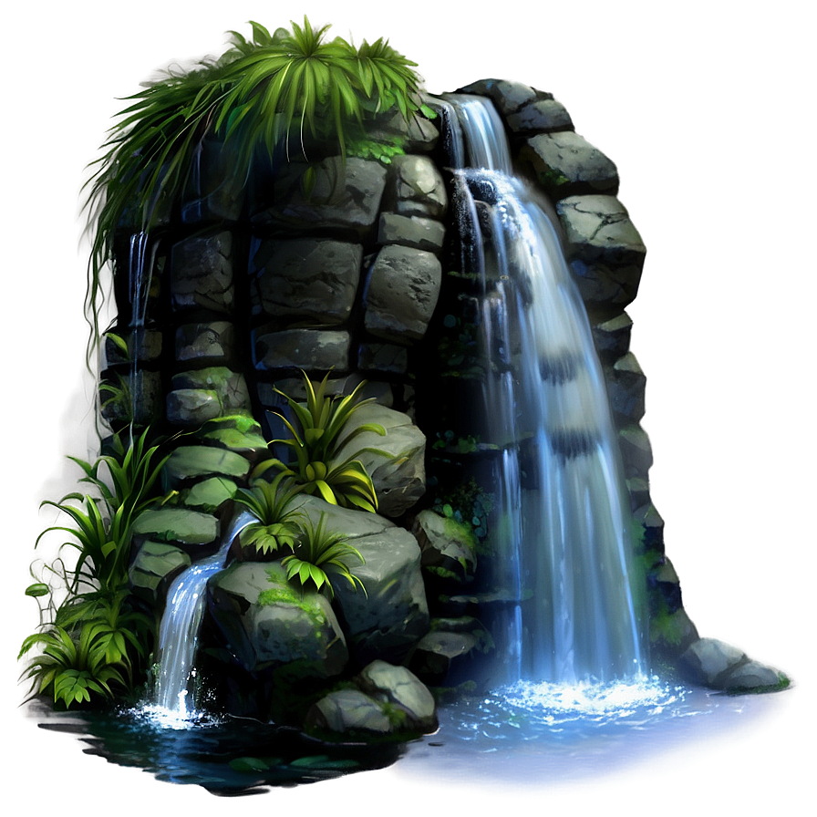 Waterfall In A Fairy Tale Png 29 PNG Image