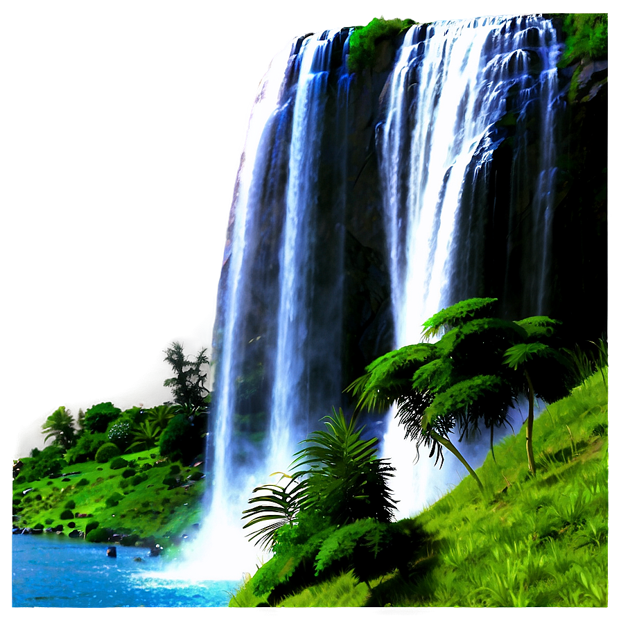 Waterfall Scenery Png Rvr24 PNG Image