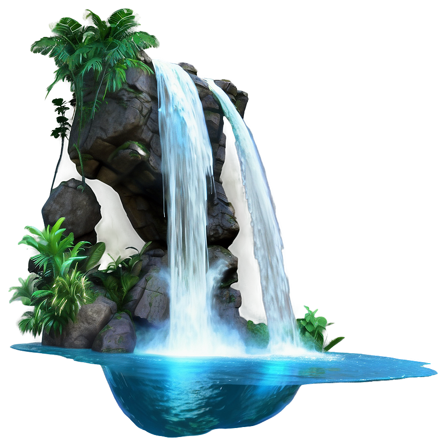 Waterfall Splashing Into Ocean Png 67 PNG Image