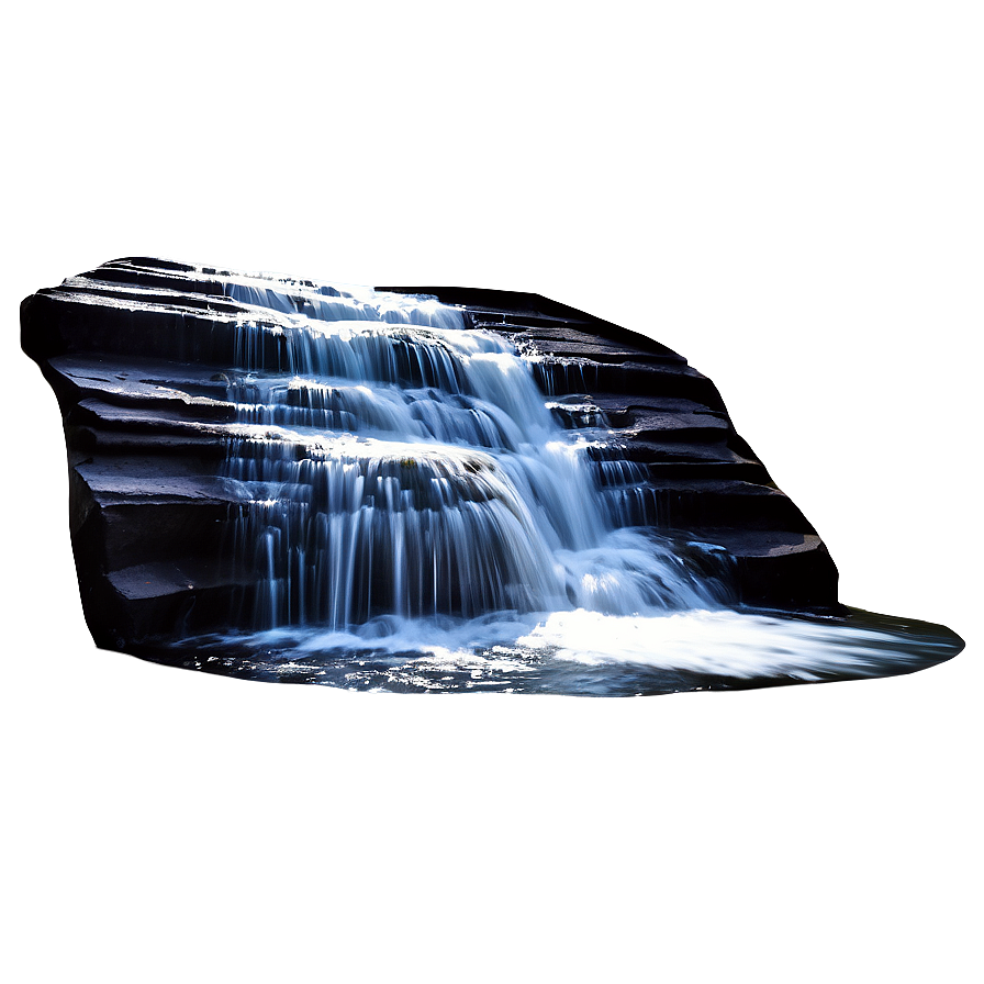 Waterfall With Swirling Waters Png Gbq48 PNG Image