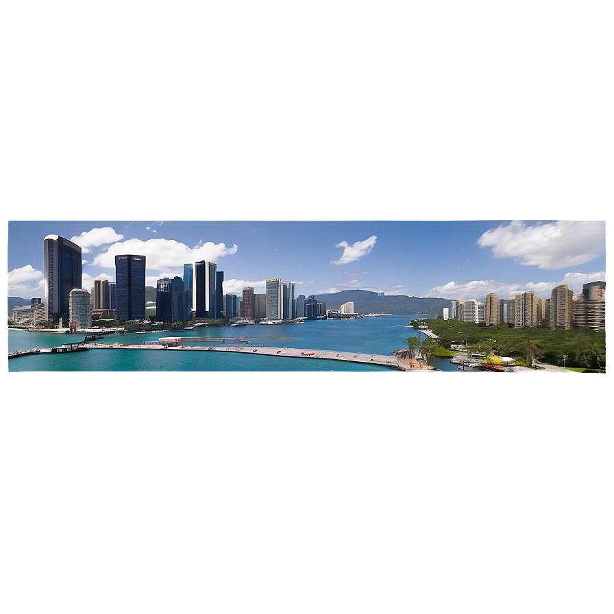 Waterfront City Panorama Png 06202024 PNG Image