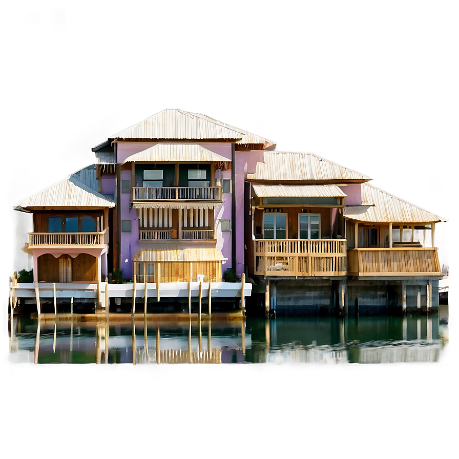 Waterfront Houses Png Qyb PNG Image