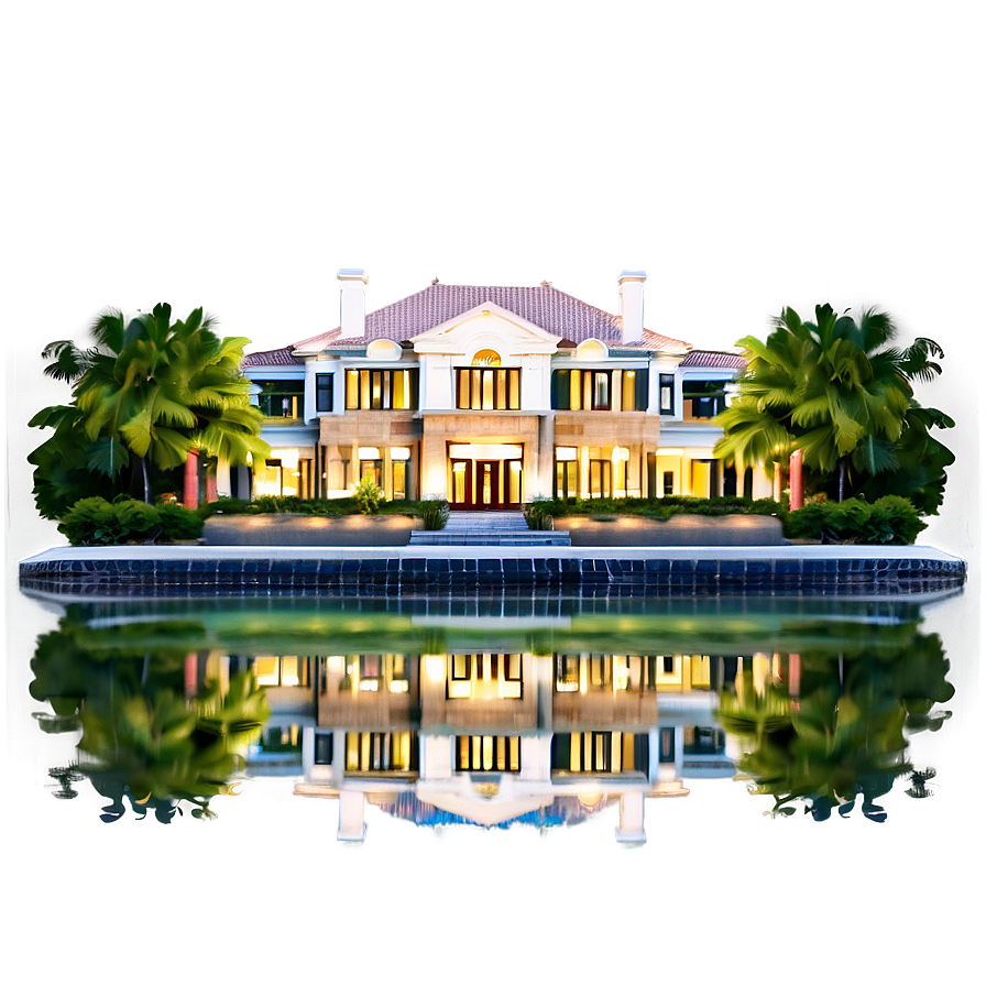 Waterfront Mansion View Png 94 PNG Image