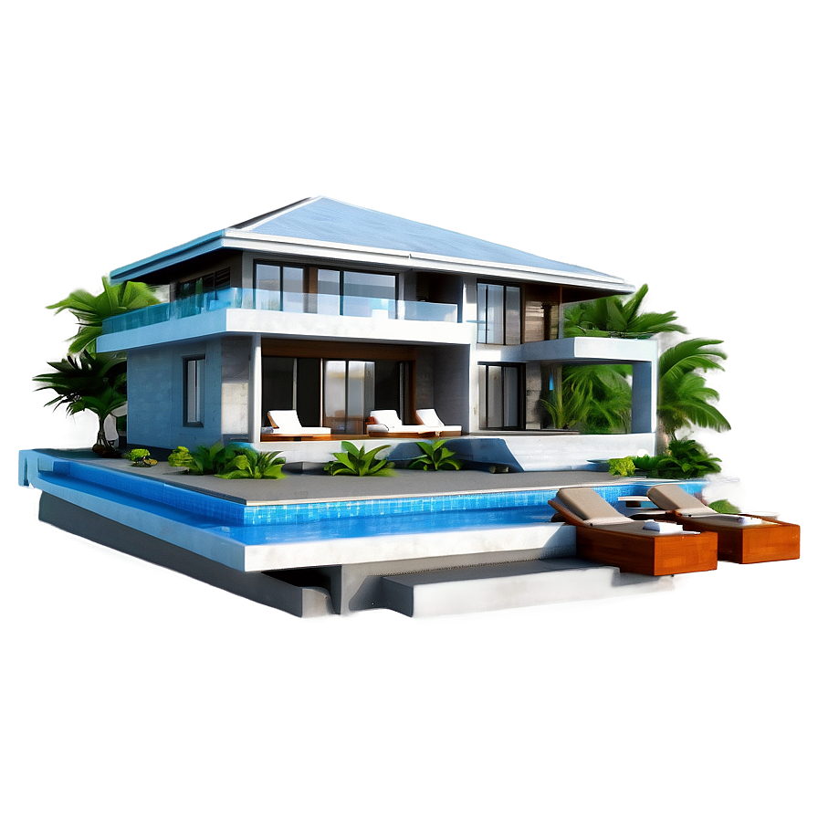 Waterfront Villa Luxury Png Xdl PNG Image