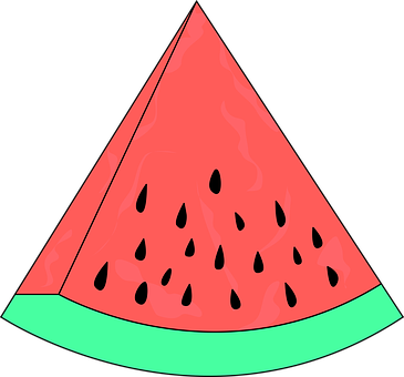 Watermelon Slice Graphic PNG Image