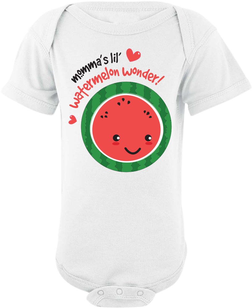 Watermelon Wonder Baby Onesie PNG Image