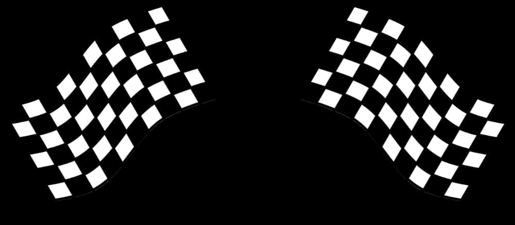 Waving Checkered Flags PNG Image