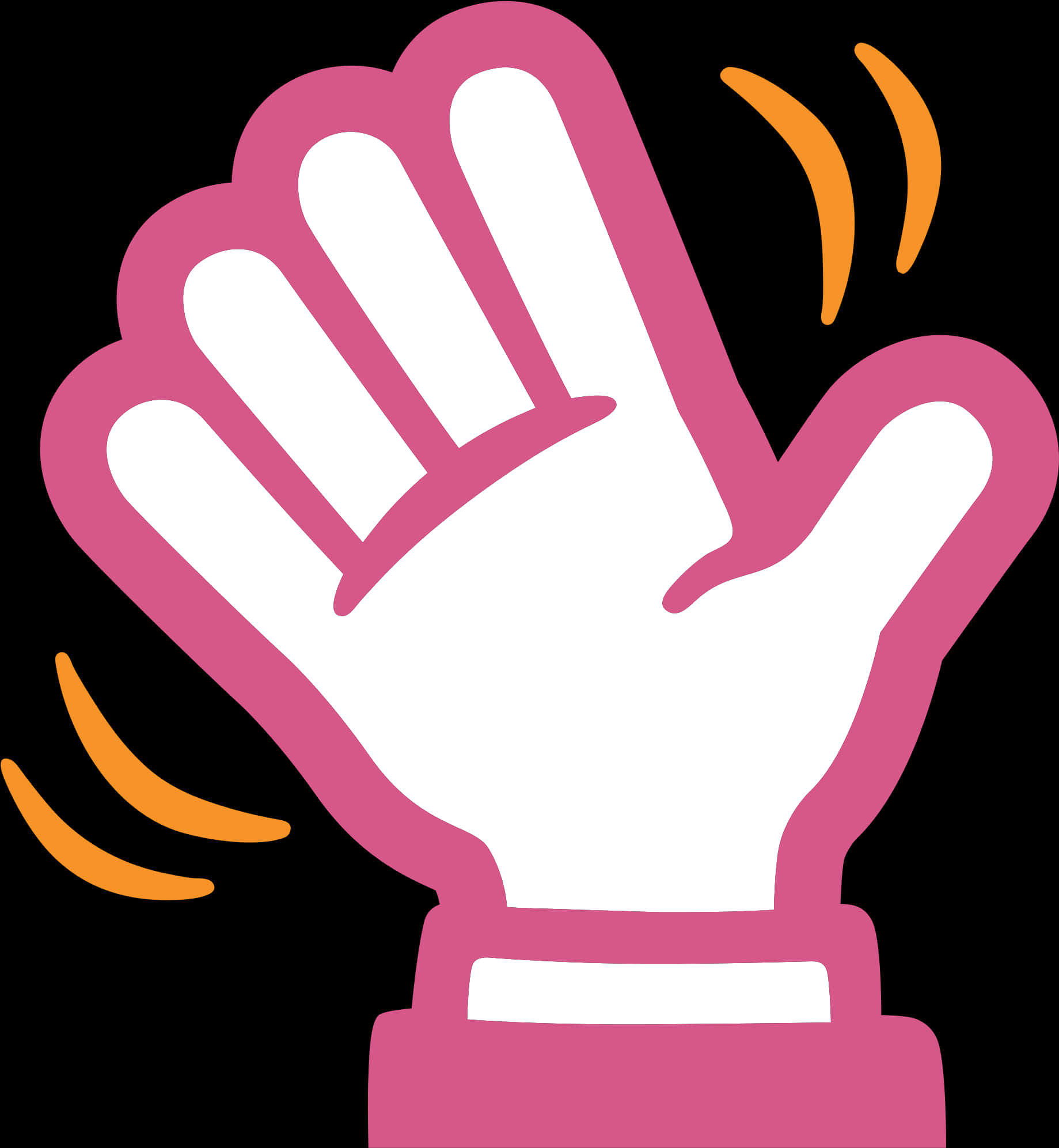 Waving Hand Emoji Graphic PNG Image