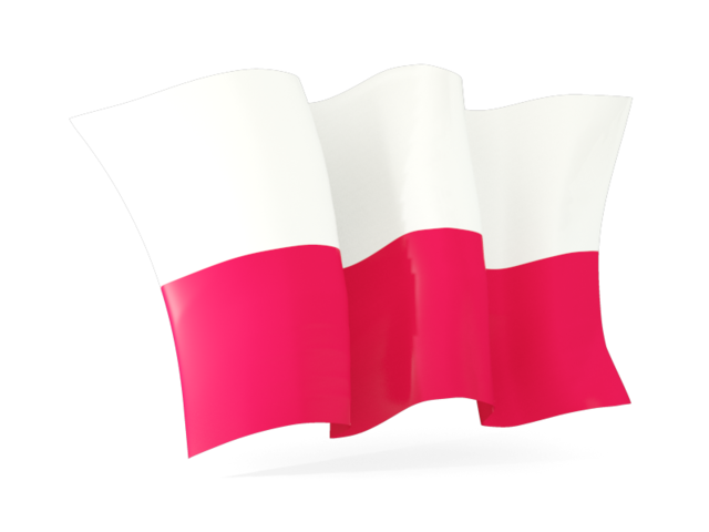 Waving Polish Flag Graphic PNG Image