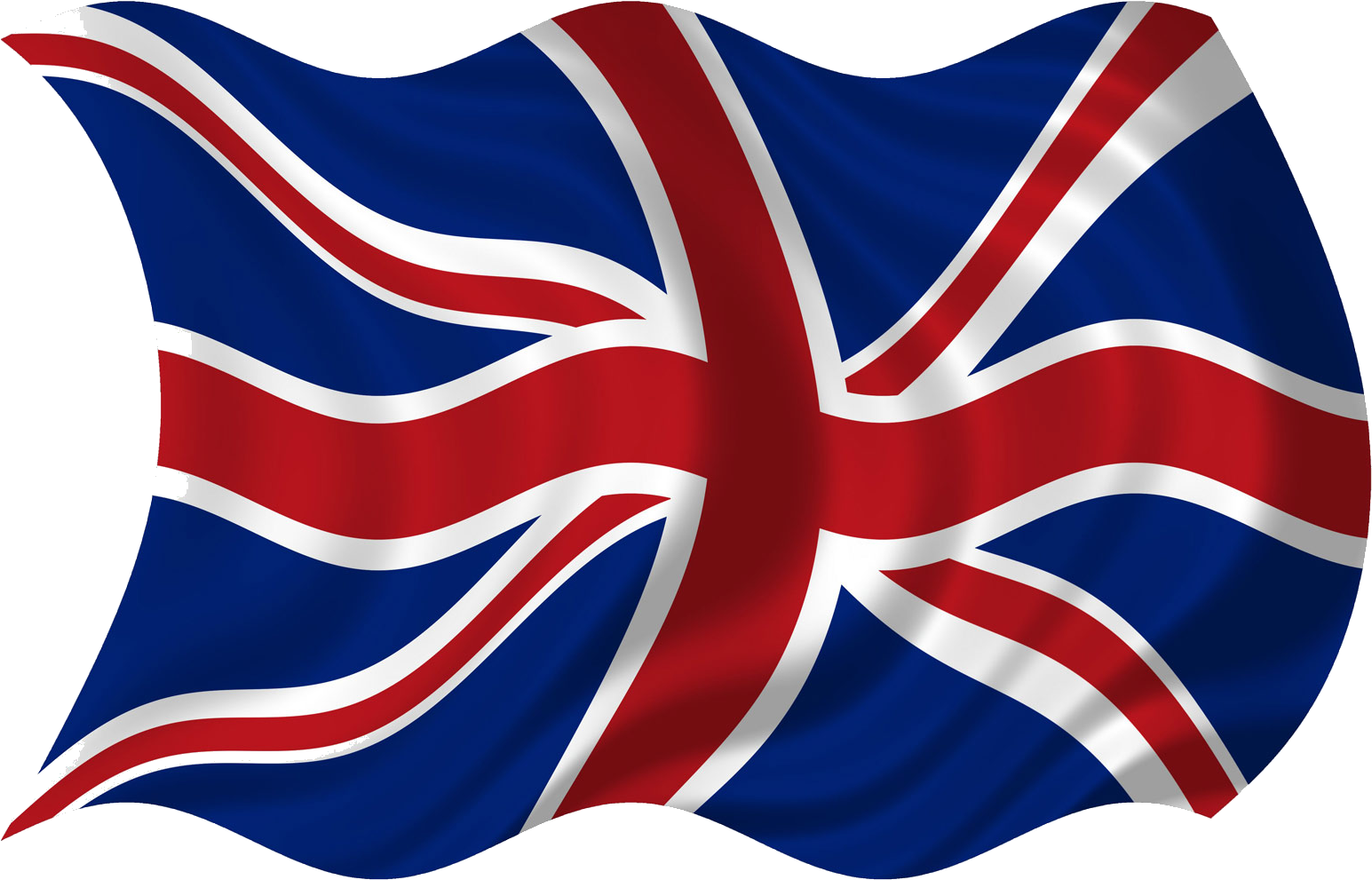 Waving Union Jack Flag PNG Image