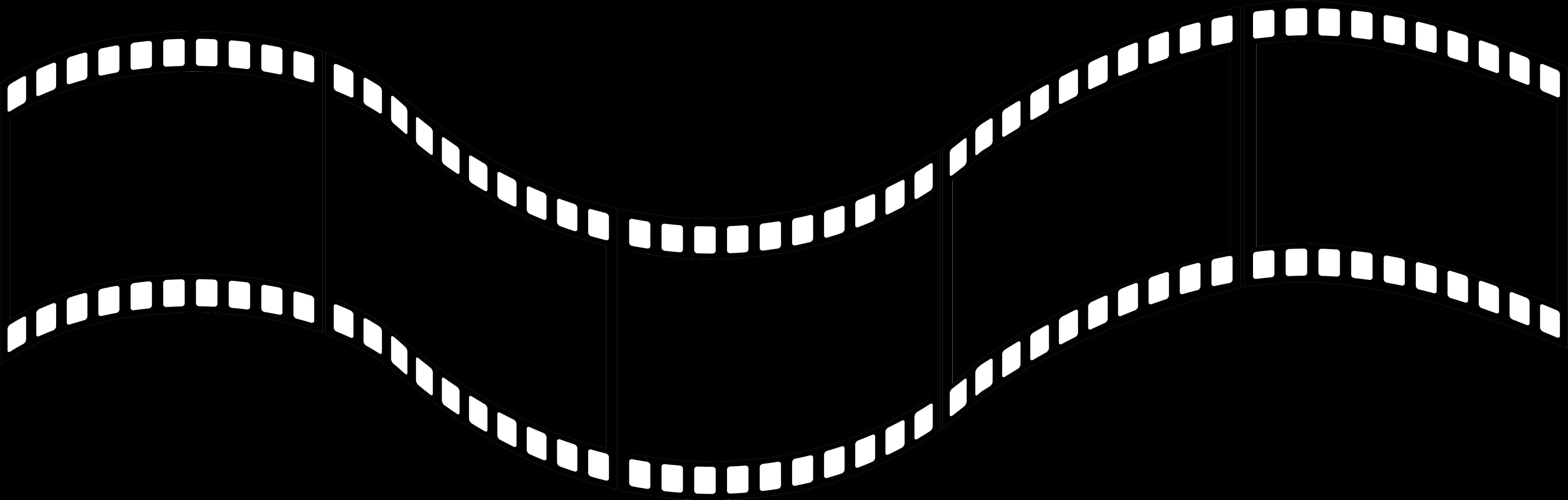 Wavy Film Strip Graphic PNG Image