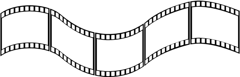 Wavy Filmstrip Graphic PNG Image