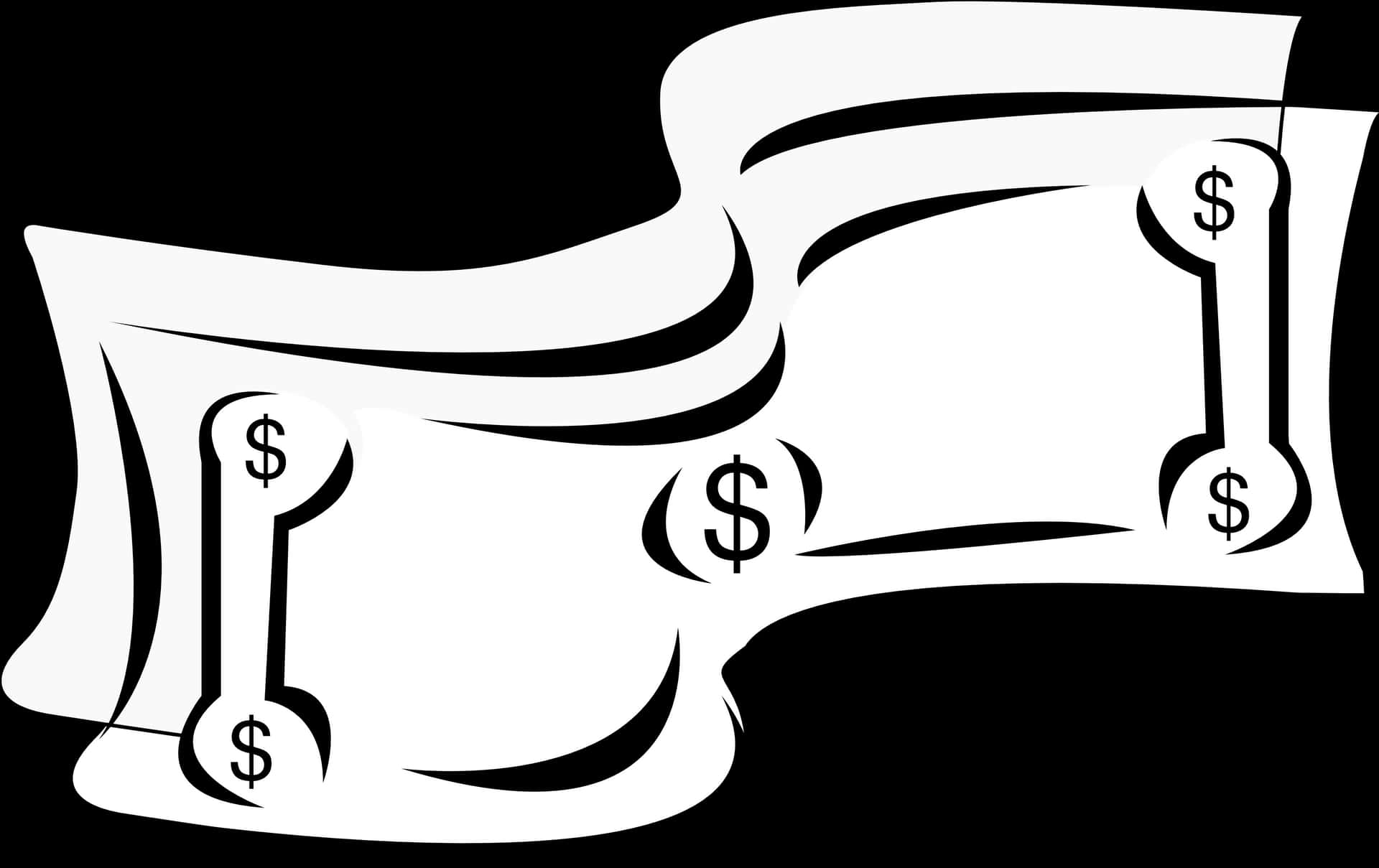 Wavy Money Symbol Graphic PNG Image