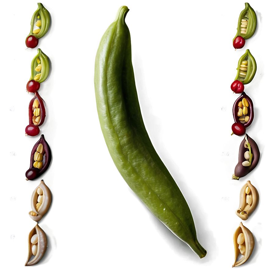 Wax Bean Vegetable Png Lcd PNG Image