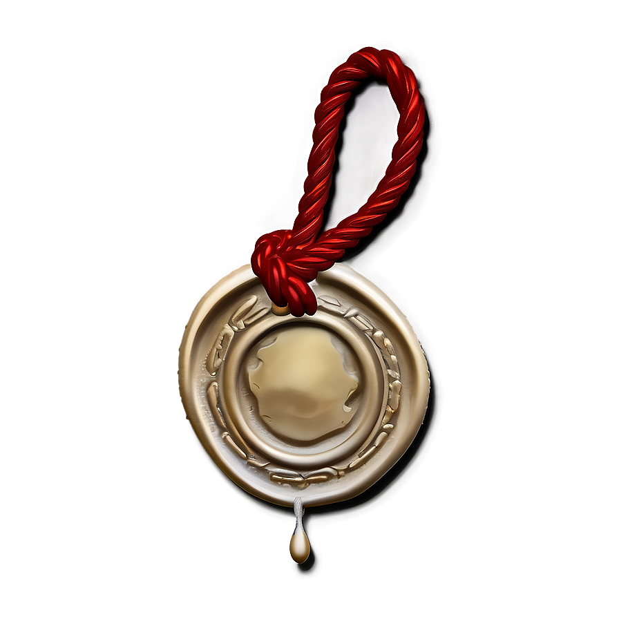 Wax Seal With String Png 06132024 PNG Image