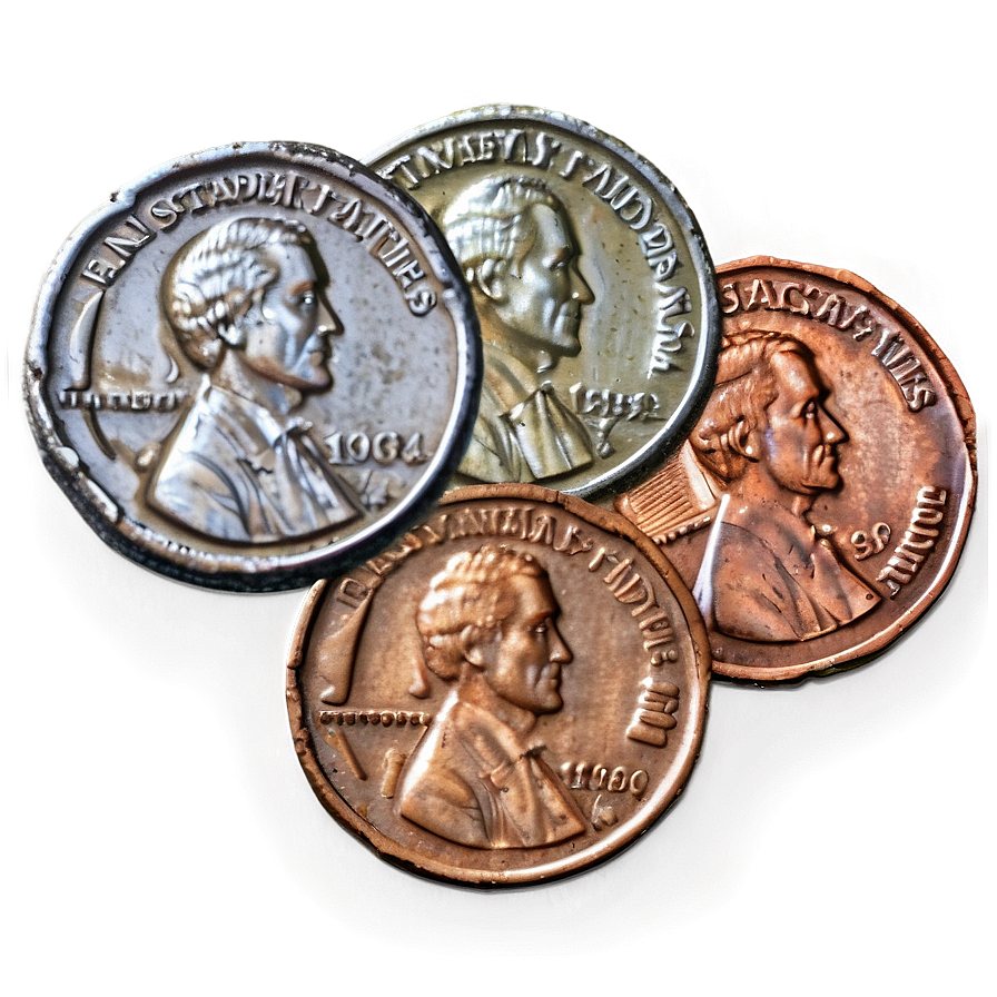 Weathered Pennies Png 06212024 PNG Image