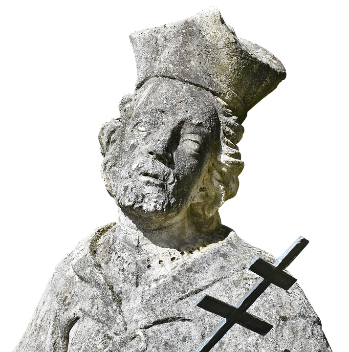 Weathered Religious Statue.png PNG Image