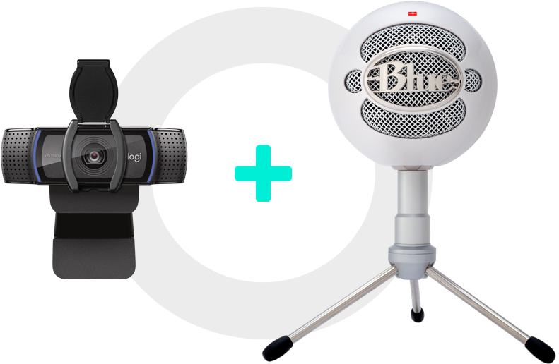 Webcamand Studio Microphone Setup PNG Image