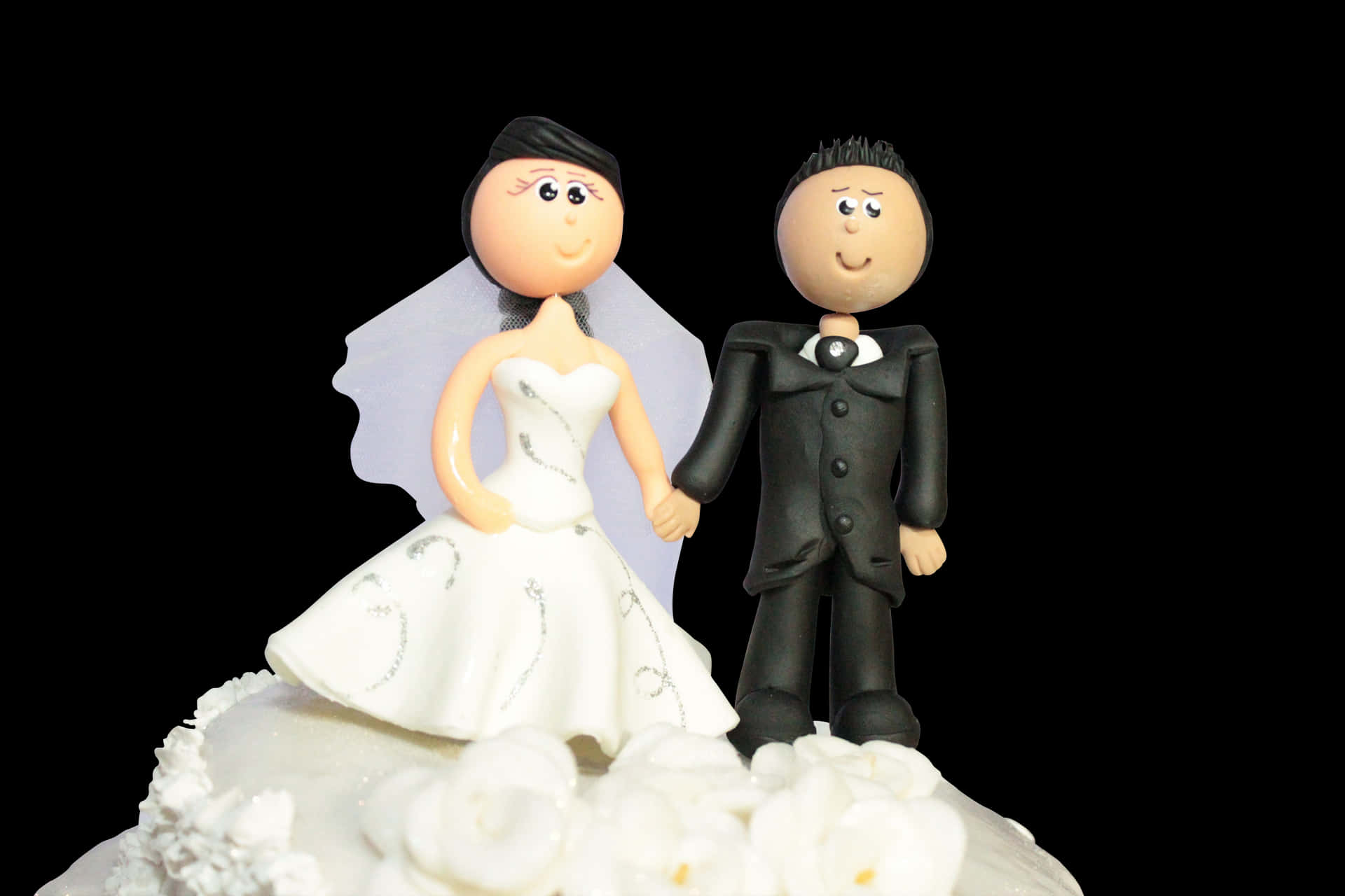 Wedding Cake Topper Figurines PNG Image