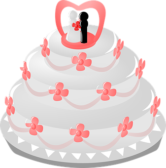 Wedding Cake Topper Graphic PNG Image