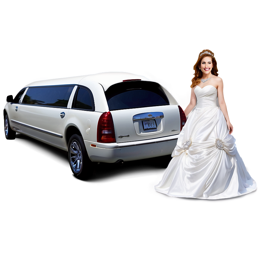 Wedding Limo Ride Png 06272024 PNG Image