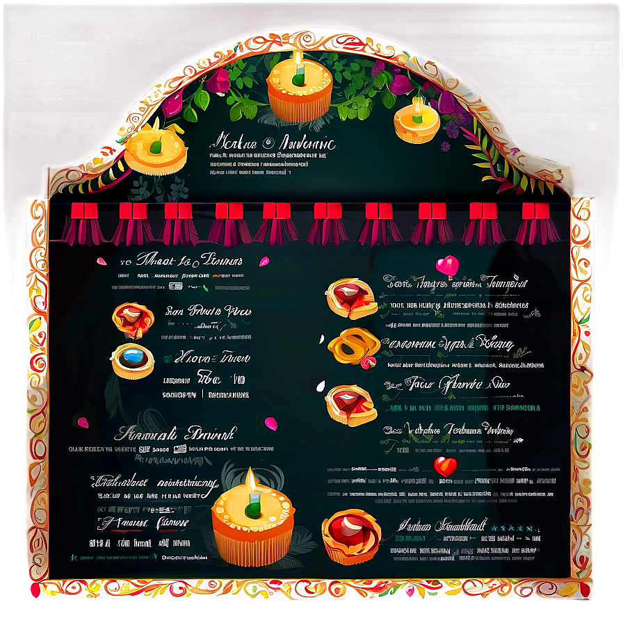 Wedding Menu Design Png 05242024 PNG Image