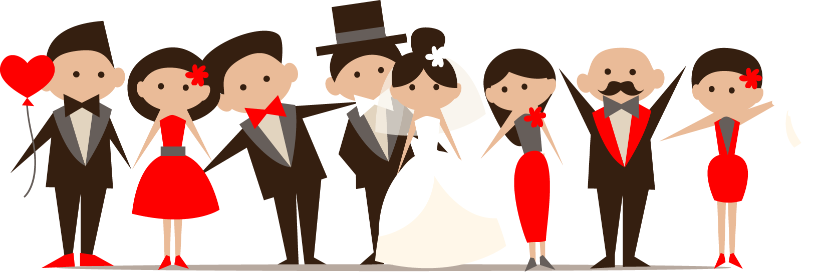 Wedding Party Cartoon PNG Image