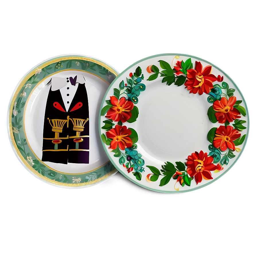 Wedding Plates Design Png 84 PNG Image