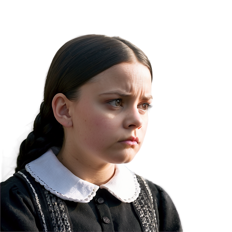 Wednesday Addams In Thought Png 89 PNG Image