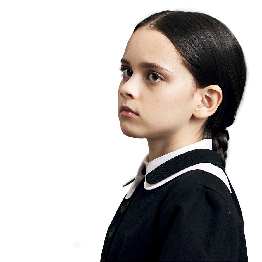 Wednesday Addams Pensive Look Png 05232024 PNG Image