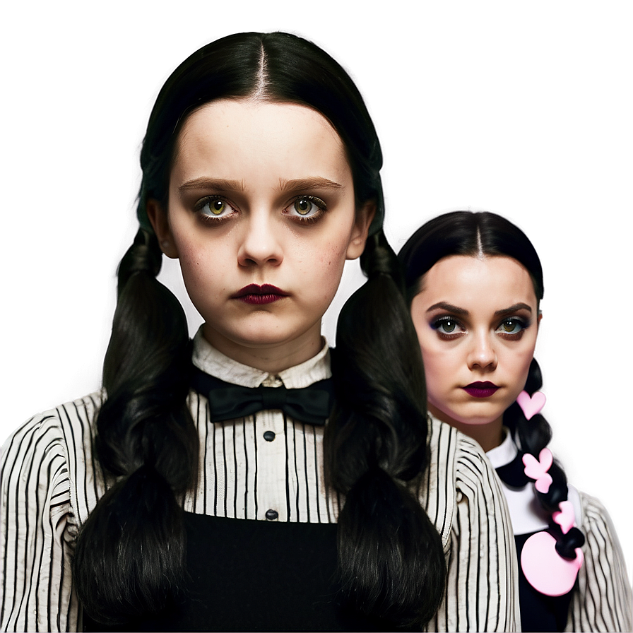 Wednesday Addams Vintage Look Png 4 PNG Image