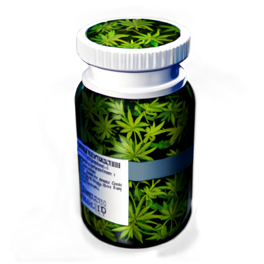 Weed In Prescription Bottle Png 05032024 PNG Image