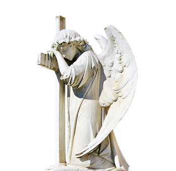 Weeping Angel Statue PNG Image