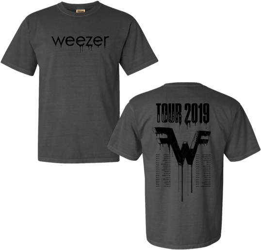 Weezer Band Tour2019 T Shirt PNG Image