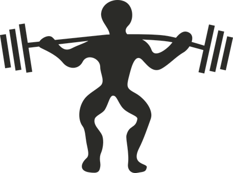 Weightlifter Silhouette Graphic PNG Image