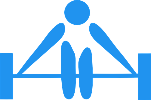 Weightlifting Icon Blue Background PNG Image