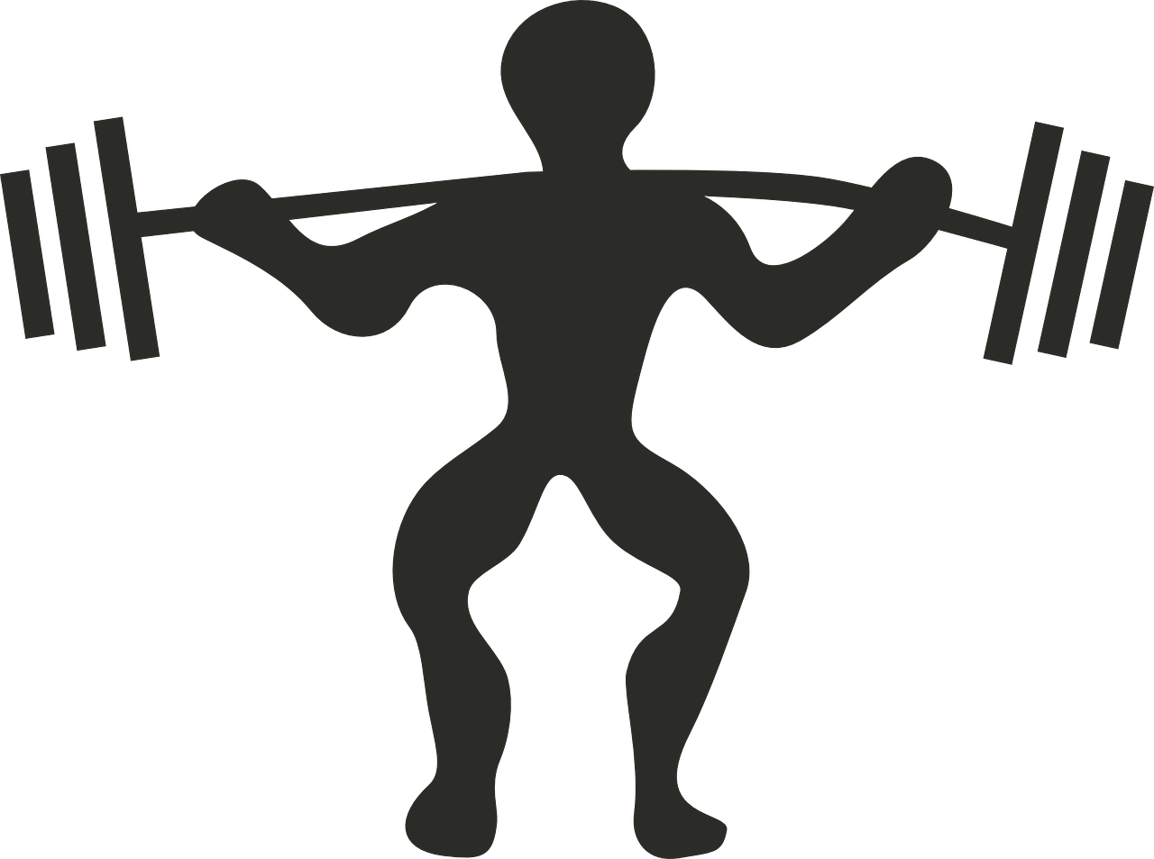 Weightlifting Silhouette Graphic PNG Image